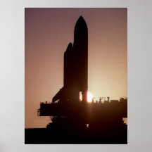 Rollout of Space Shuttle Endeavour (STS-61) Poster