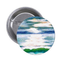 Romance of the Sea - Ocean Art Decor Pinback Button