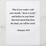 ROMANS 10:9 CUSTOM FLYER