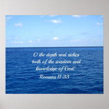 Romans 11:33 poster