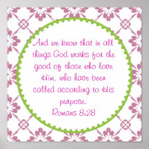Romans 8:28 Wall Poster