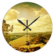 Romantic Austin, Texas Mt Bonnell View Round Wall Clock