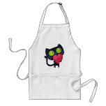 Romantic Cat hugging Red Cute Heart Apron