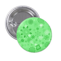 Romantic Green Floral Pattern Pins