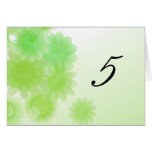 Romantic green floral Table Number Card