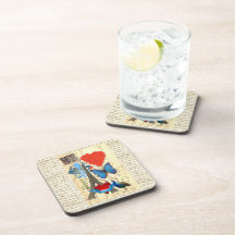 Romantic Paris collage Beverage Coasters