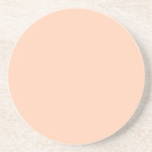 Romantic Peach Cream Orange Coaster