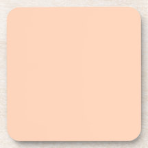 Romantic Peach Cream Orange Cork Coaster