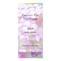 Romantic Purple Butterfly Bush Flowers Custom Rack Card