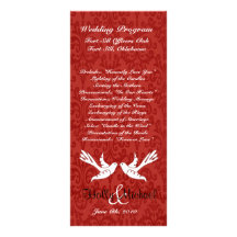 Romantic Red and Black  Dove Program Custom Rack Card
