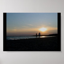 romantic walk on the beach print