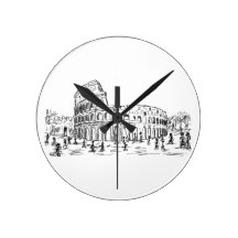 rome colosseum clock