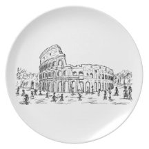 rome colosseum party plate