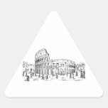 rome colosseum triangle sticker