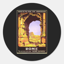 Rome Express Round Stickers
