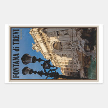 Rome - Trevi Fountain Rectangle Sticker
