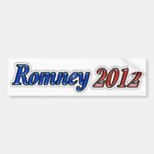 Romney 2012 bumper sticker