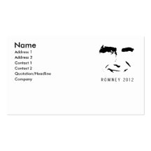 Romney 2012 Face Business Card Template