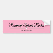Romney Chicks Rock Bumper Stickers
