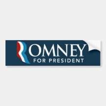Romney For President 2012 Bumper Sticker Dark Blue