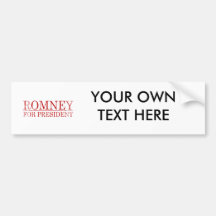 ROMNEY FOR PRESIDENT (Red) Bumper Stickers
