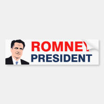 Romney president 2012 bumper stickers