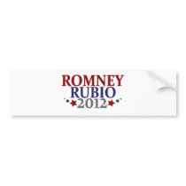 Romney Rubio 2012 bumper stickers