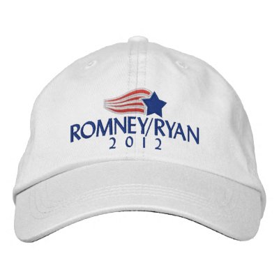 Romney/Ryan 2012 Light Embroidered Hat