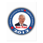 Ron Paul 2012: Liberty & Justice for All! Post Card