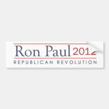 Ron Paul 2012 Republican Revolution Bumper Sticker