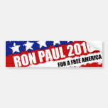 Ron Paul 2016: For a Free America Bumper Stickers