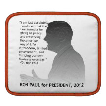 Ron Paul for President of the USA Sleeves For iPads