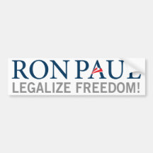 Ron Paul Legalise Freedom Bumper Sticker