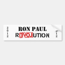 Ron Paul Revolution 2012 Bumper Stickers