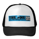 Ron Paul: The ONE Who Will Bring Peace hats