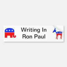 Ron Paul write in Bumper Sticker