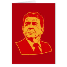 Ronald Reagan 1980 retro portrait Cards