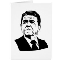 Ronald Reagan 1980 retro portrait Greeting Card