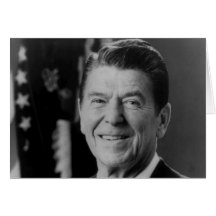 Ronald Reagan B&W Portrait Greeting Card