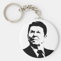 Ronald Reagan Black & White Key Chain
