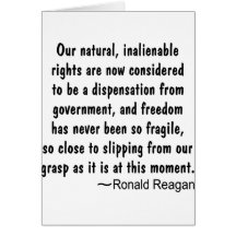 Ronald Reagan Freedom Has Never Been So Greeting Cards