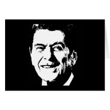 RONALD REAGAN INK ART GREETING CARD