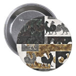 Rooster Vintage #2 - Square Button