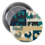 Rooster Vintage - Square Button
