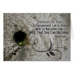 Roots of Achievement Inspirational Note Card