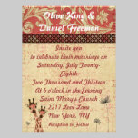 Rosa & Copper Giraffes  Wedding Invitation invitations