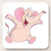 rosa Elefant pink elephant Getränke Untersetzer