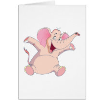 rosa Elefant pink elephant Karte