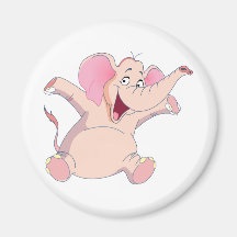 rosa Elefant pink elephant Kühlschrankmagnet