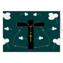 Rosary and Clover Card